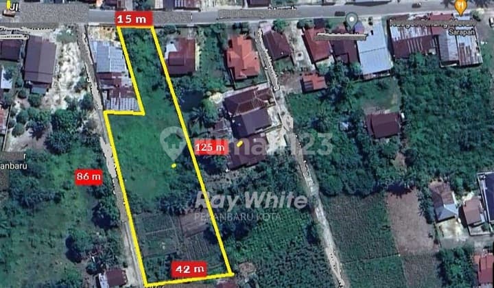 Dijual Cepat Lahan Kosong Lokasi Daerah Tenayan Raya