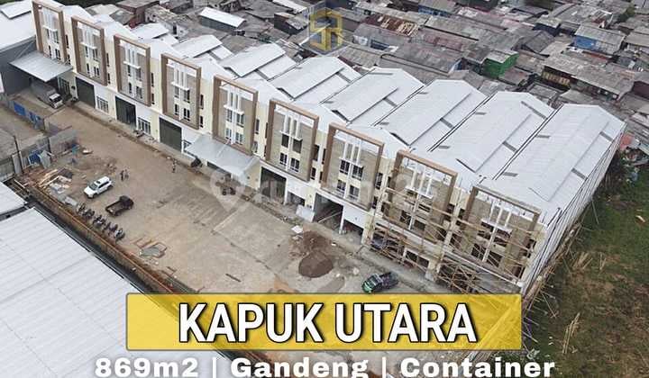 New 2 Warehouses with Container Loading in Kapuk, 3-Storey Office Included