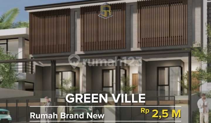 Rumah Brandnew Di Green Ville, 2 Lantai, Ventilasi Bagus
