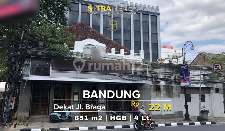 Ruko Dekat Braga Bandung 4 Lt Parkir Luas Bonus Heritage Building