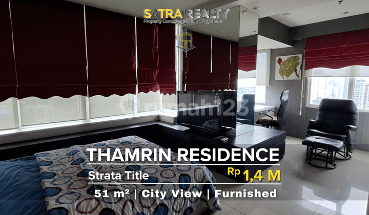 Beautiful Thamrin Residence Apartment Ready to Occupy Very Good Price