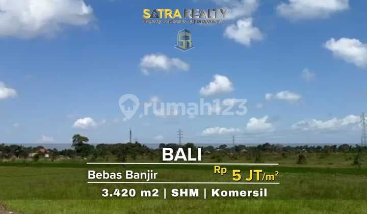 TANAH DI TABANAN BALI LOKASI STRATEGIS IZIN KOMERSIL