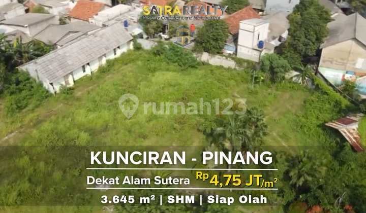 tanah yang cocok dibangun perumahan, dekat alam sutera
