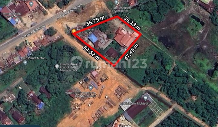 Tanah tepi jalan transkalimantan ambawang akses kontainer Tanah tepi jalan transkalimantan ambawang akses kontainer