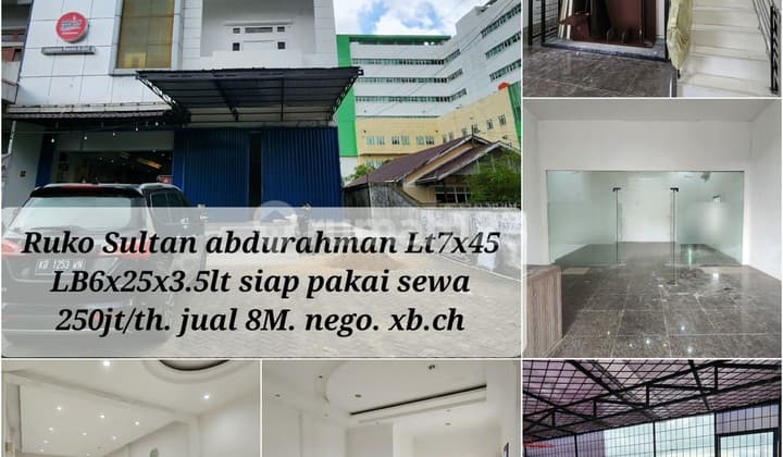Ruko di Jl sultan abdurahman 315 m kondisi sgt bgs lokasi premium