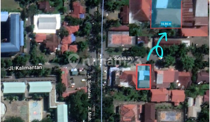 Ready-to-build land on Subarkah Street Pontianak 500m² roadside