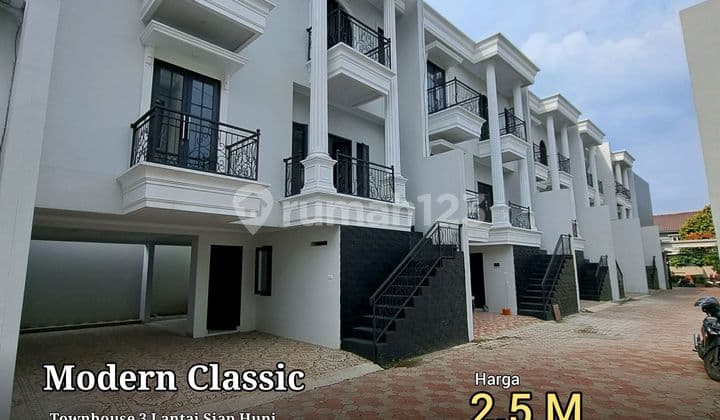 RUMAH JAGAKARSA 3 LANTAI MODERN CLASSIC DALAM CLUSTER