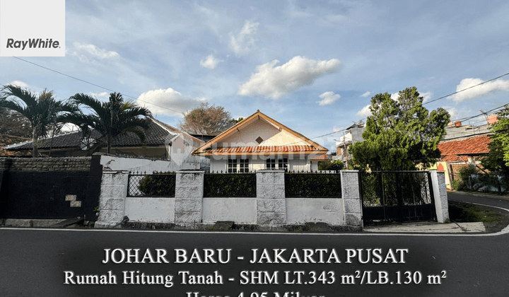 For Sale Rumah Murah Hitung Tanah - Tanah Tinggi Senen Jakarta Pusat