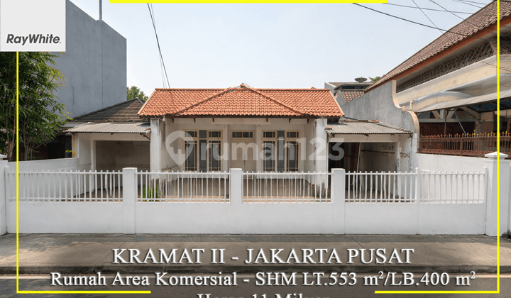 For Sale Rumah Komersial Murah Dibawah NJOP Kramat Jakarta Pusat