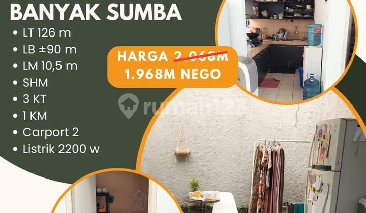 Dijual Rumah Murah D Kbp Banyak Sumba Hanya 1 M An Saja Lt 126
