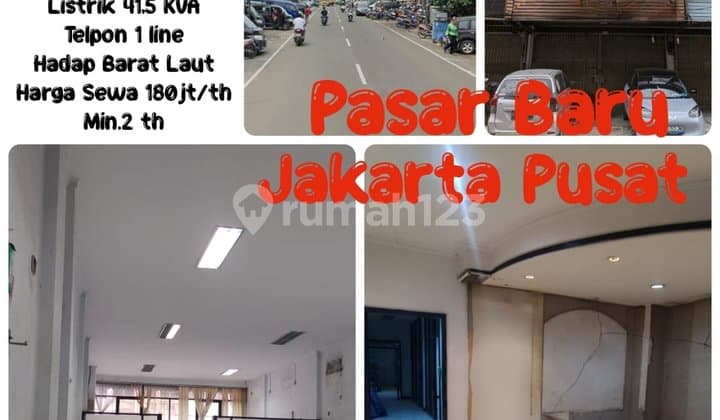 Ruko 4½ Lantai di Pasar Baru, Jakarta Pusat