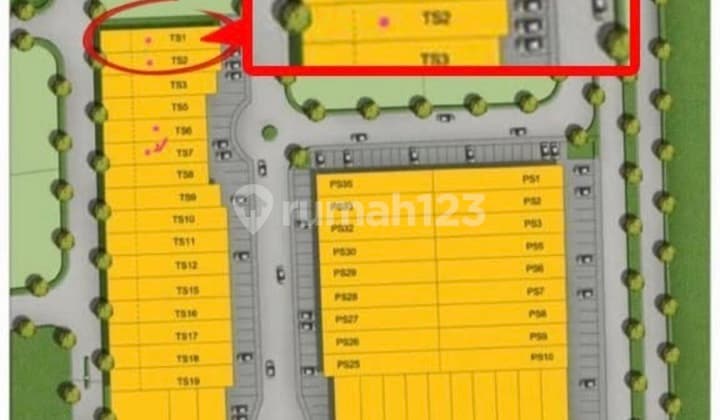 Tanah Soho Graha Family Luas 191,7m2 Lebar 5,5m Hadap.timur