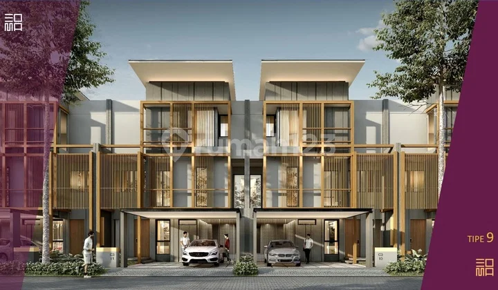 Diskon 12,5 Persen Rumah Mewah Bagus 3 Lantai Aerra Kawasan Eonna Lebar 9 Bsd City