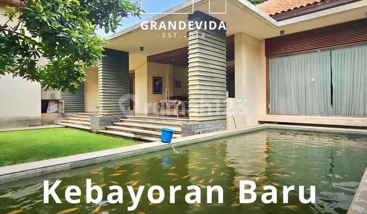 Kebayoran Baru Tanah Luas Dan Bangunan Besar Masih Layak Huni, Eksklusif Area