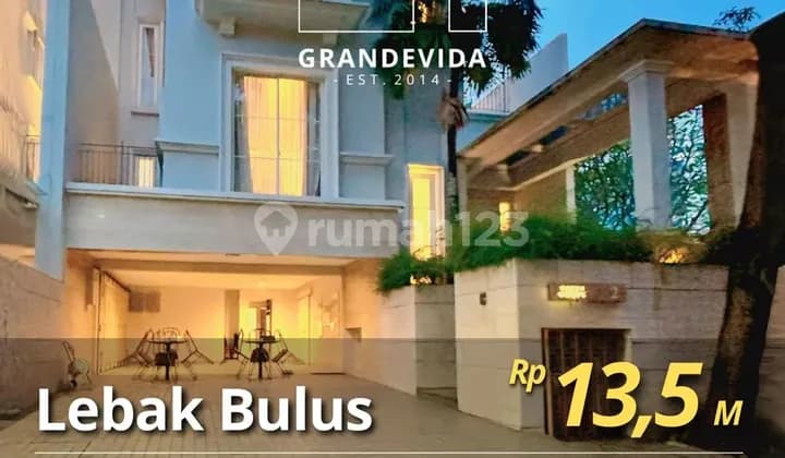 Lebak Bulus Bangunan Baru, Smarthome System, 3 Lantai, Private Lift