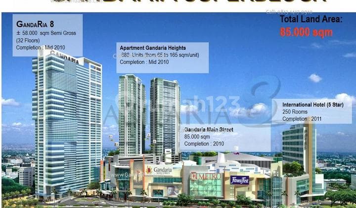 Dijual Office Gandaria 8 (Size 264 Sqm) Fully Furnish Termurah 8,8 Miliar Undermarket - Whatsapp: 0813xxxxxxxx