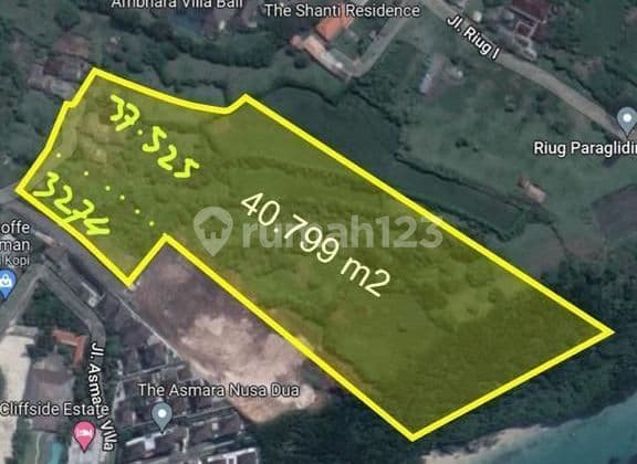 Dijual Tanah Pinggir Tebing Dengan Pantai Pasir Putih Di Kawasan Hotel Bintang 5 Dan Villa Mewah Di Nusa Dua, Badung, Bali