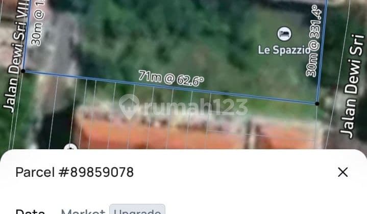 Premium land on the edge of Dewi Sri's main road, Seminyak, Badung, Bali