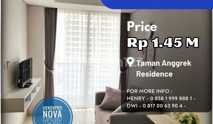 Taman Anggrek Residence Turun Harga 1 BR Dijual Cepat Pool View