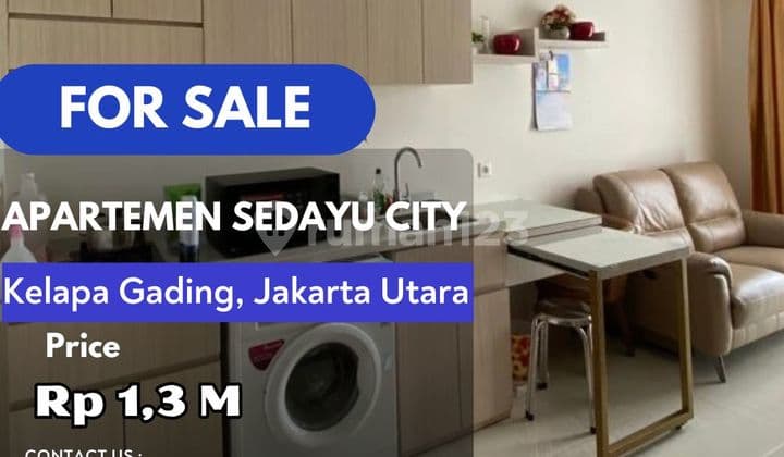Dijual Apt Sedayu City Unit Sudut 1BR Best City View Furnish