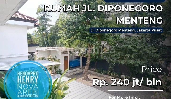 Rumah Jl. Diponegoro Menteng, Bisa untuk Komersil