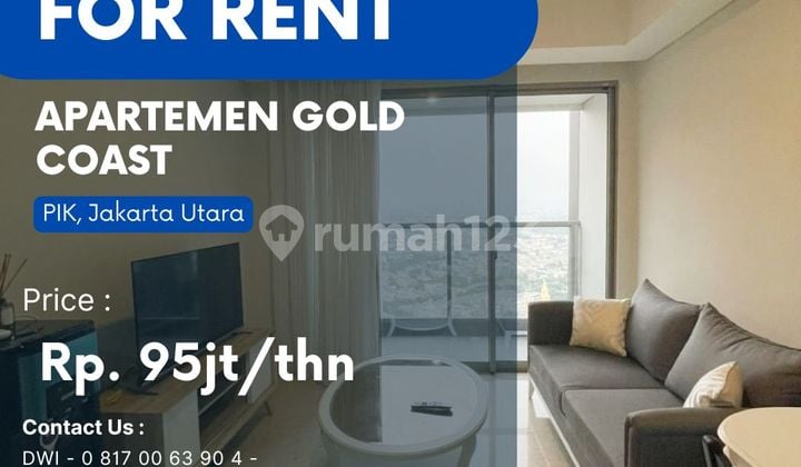 Apartemen Gold Coast 1BR Furnished Unit Terbaik dengan Pemandangan Laut dan Kota Terbaik