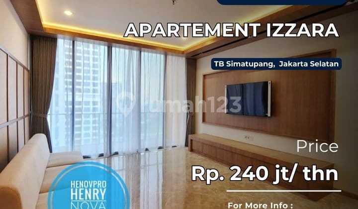Apartemen Izzara Unit 2+1 BR Modern Fully Furnished Pool View