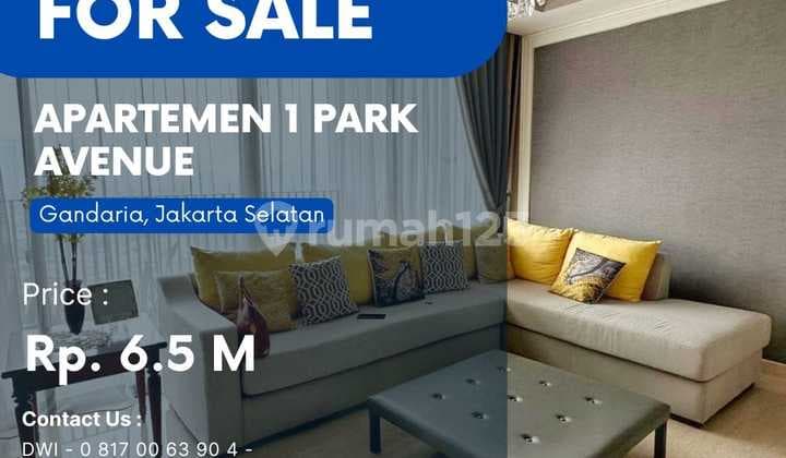 TURUN HARGA 1 Park Avenue 3+1BR Full Furnish dan Renov JUAL RUGI