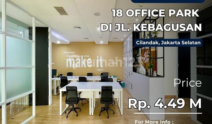 18 Office Park on Jl. Kebagusan, Fully Furnished Mid Floor. Rarely Available.