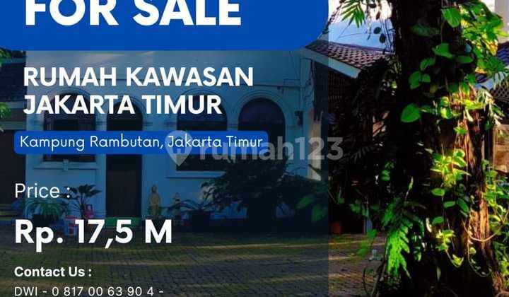 Di jual rumah di daerah Jakarta Timur, Kampung Rambutan