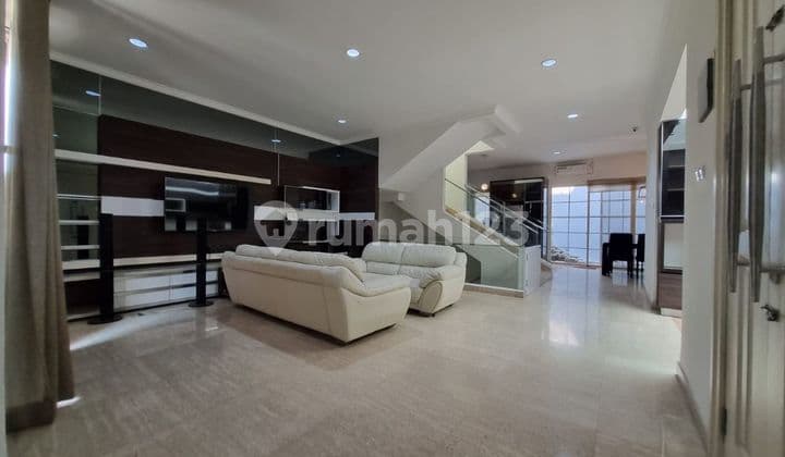 Rumah mewah, 3 lantai, full purnished, 4 kamar +2, riw jalan 3 mobil, siap huni, di green Lake oppulance sunter jakarta utara (syeni)