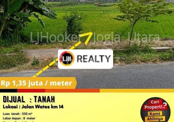 Tanah Luas di Jalan Wates