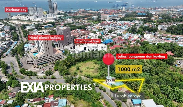 Bangunan 3 Lantai Bonus Tanah 1000 M2 Hadap Jalan Seraya Nagoya