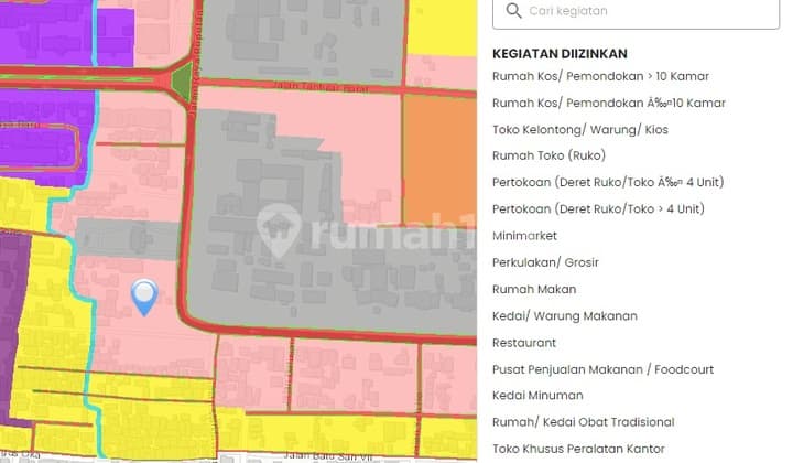 Tanah 1000m2 Shm Bawah Pasar di Jalan Puputan Renon