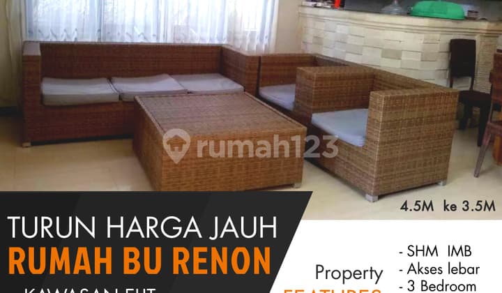 Rumah Bagus Semi Furnished Dijual Bu di Renon Bali