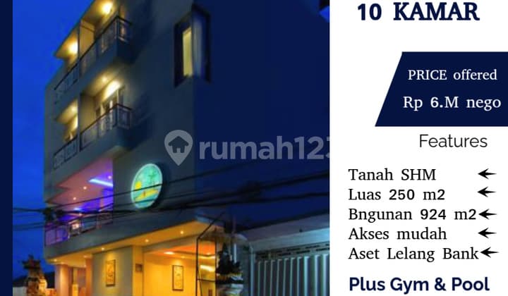 Dijual aset bank berupa apartemen dilokasi strategis kerobokan dekat canggu bali