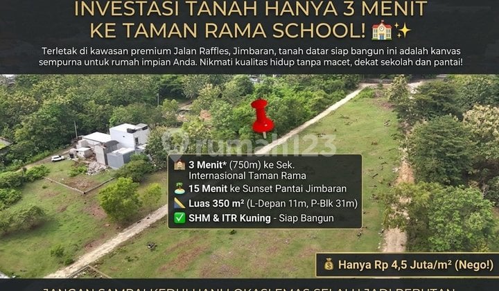 Tanah Investasi 3 Menit Dari Taman Rama School Jimbaran Bali