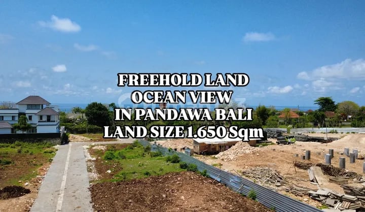 Ocean View Land near the beach in Ungasan, South Kuta, Badung, Bali