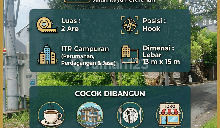 Strategic Hook Land 2 Are in Pererenan Canggu Bali