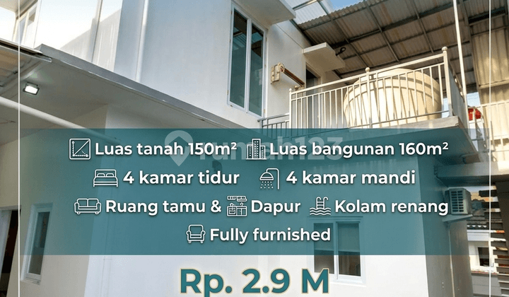 Minimalist 2-Storey Semi-Villa House with 4 Bedrooms in Ungasan Badung Bali