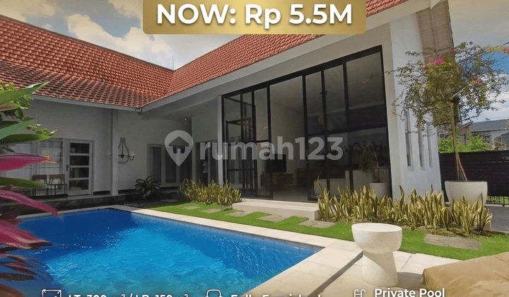 Modern Tropical Villa in Tumbak Bayuh, Pererenan, Canggu, Badung, Bali