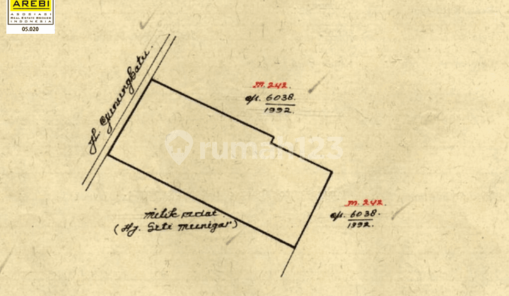 Harga Dibawah NJOP Lokasi Mainroad Gunung Batu Bandung