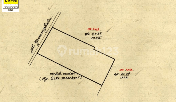 Harga Dibawah NJOP Lokasi Mainroad Gunung Batu Bandung