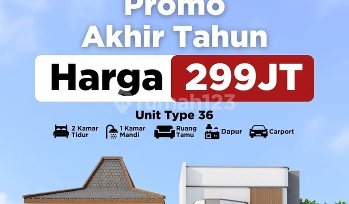 Promo Gila Akhir Tahun! Rumah 200 Jt-an di Kawasan Jogja