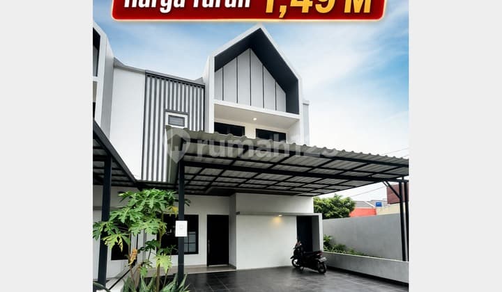 Rumah Baru Siap Huni, Hadap Timur Carport 2 Mobil Semi Furnished