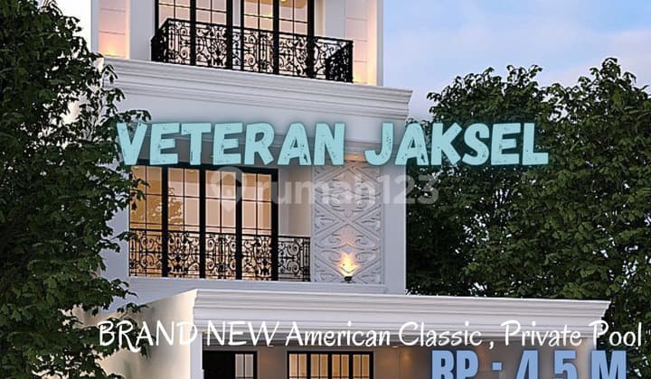 Brand New Rumah 3 Lantai Siap Huni Veteran bintaro Jakarta Selatan