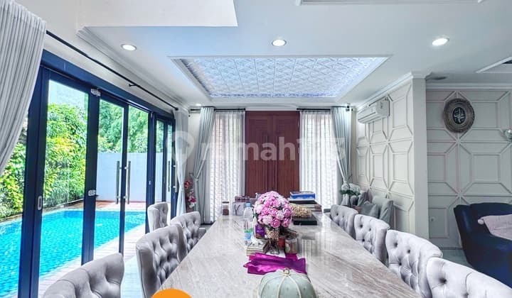 Rumah Semi Furnished Dengan Private Pool 3 Lantai Di Bsd City
