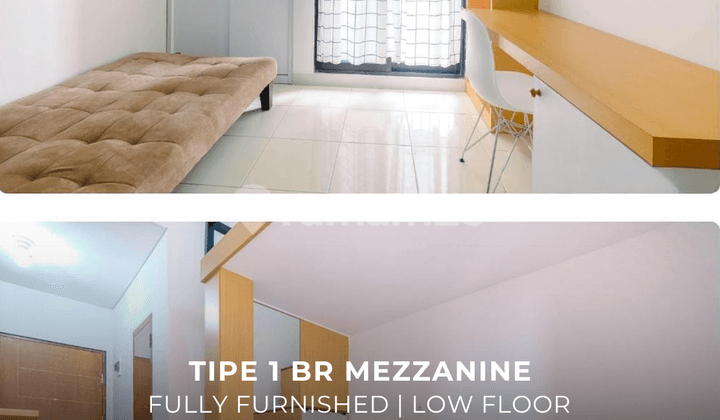 Apartemen Dave Tipe 1 BR Mezzanine Full Furnished Murah