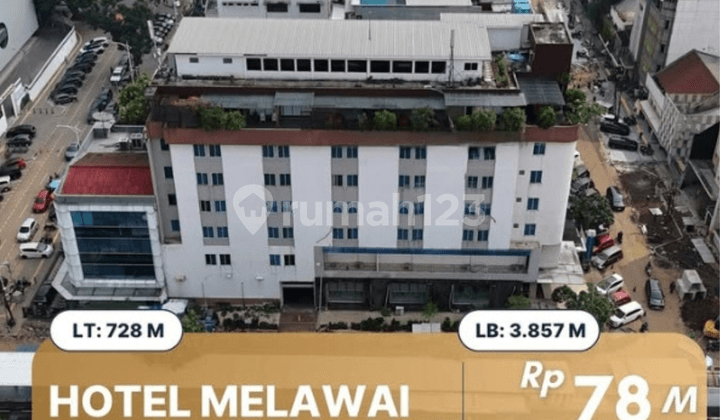 Quick Sale Hotel at Melawai Blok M, area 3857 sqm, price 78M negotiable.