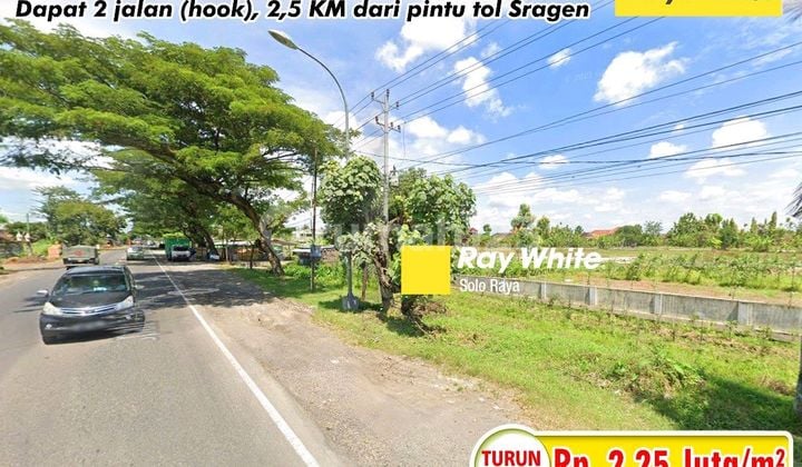 Tanah Jalan Raya Solo Sragen Dekat Pintu Tol